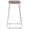 Leisuremod Melrose Modern Wood Counter Stool With Chrome Frame, Walnut, 2PK MS26WN2 - alternate 9