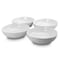Gibson Home Extra Wide 8.5 in. Stoneware Dinner and Serving Bowls in White, 4PK 122921.02 - alternate 1