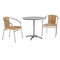 Flash Furniture Round Table Set, Aluminum, Plastic, Rattan, Stainless Steel, Grey TLH-ALUM-32RD-020BGECHR2-GG - alternate 1