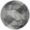 Homeroots 8' Gray And Black Round Geometric Washable Indoor Outdoor Area Rug 602847 - alternate 7