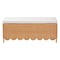 Bali & Pari Teresa Bohemian Light Honey Scalloped Rattan Ottoman Bench 256-14080-ZORO - alternate 8