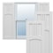 Ekena Millwork True Fit PVC San Miguel Mission Style Fixed Mount Shutters, White, 18W x 32H, PR TFP001SM18X032WH - alternate 1