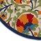 Homeroots 5' Navy Blue Beige Green Blue And Red Round Floral Indoor Outdoor Area Rug 546785 - alternate 9