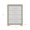 Homeroots 31" Natural And White Wood Four Drawer Dresser 643687 - alternate 16