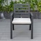Leisuremod Chelsea Modern Patio Dining Armchair in Aluminum with Removable Cushions, Beige CC20BL-BG - alternate 10