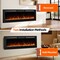 Edendirect 72.05-in W Black Wall mount LED Flat wall Electric Fireplace with Remote Control Included ZR-EF72 - alternate 9