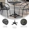 Flash Furniture Commercial All-Weather 31.25" Black Faux Marble HPL Tabletop-Black Bistro Base ST-RD31-BKMAR-SDAT2222-GG - alternate 9