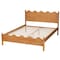 Baxton Studio Malaya Modern Oak Brown Wood Queen Platform Bed with Scalloped Edges 256-14018-ZORO - alternate 9