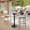 Flash Furniture 24" Round Tabletop, Seamless Surface Technology, White Faux Marble, 18" Round Black Bar Height Base ST-RD24-WHMAR-TR18B-GG - alternate 9