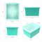 Storex 4 Gallon Storage Bin with Lid, Teal 61437U06C - alternate 4