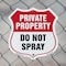 Signmission Private Property Shield Sign Do Not Spra, 6 inch X 6 inch, Plastic Sign, 2PK SHI-P-2PACK-6-449 - alternate 5