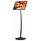 M&T Displays 18 x 22 Curved Floor Sign Stand & Menu Stand Black UCUMBB0512X2000 - alternate 4