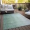Homeroots 9' X 12' Artichoke Green And Fern Green Abstract Washable Indoor Outdoor Area Rug 588224 - alternate 8