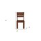 Homeroots Set of Two Brown Solid Wood Ladder Back Dining Side Chairs 565294 - alternate 7
