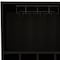 Homeroots 71in Black Tall Bar Cabinet with Two Door Panels and Top Wine Glass Rack 473306 - alternate 6