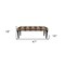 Homeroots 47in Tan And Black Black Leg Checkered Upholstered Bench 483753 - alternate 8