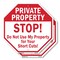 Signmission Private Property Stop! Do Not Use M, 10 inch X 10 inch, Aluminum Metal Signs, 2PK OC-A-2PACK-10-143 - alternate 1