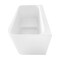 Kingston Brass 47" Acrylic Rectangular Back-to-Wall Freestanding Tub with Drain and Integrated Seat, Glossy White VTSQ472726S - alternate 6