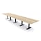 Skutchi Designs 20ft Conference Table W/ Power Unit | 20 Person Modular Rectangular Meeting Table | Harmony Series HAR-REC-48x240-T.BK-K525-NA - alternate 1