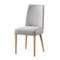 Homeroots 23" Gray And Natural Solid Wood and Upholstered Fabric Parsons Chair 530240 - alternate 5