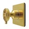 Kingston Brass Single-Handle Six-Way Diverter Valve with Square Trim Kit, Brushed Brass KS4047RX - alternate 1