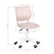 Homeroots Pink and White Adjustable Height Swivel Rolling Office Chair 568065 - alternate 7