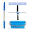 Gritt Commercial Pro Cleaning Kit with with 14 Squeegee, 14 Washer, 20 Pole and 3 Gallon Heavy-Duty Bucket GRI138B - alternate 1