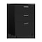 Homeroots 28" Black Wall mounted Accent Cabinet With Six Shelves And Three Drawers 546372 - alternate 8