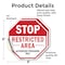 Signmission Stop Restricted Area Authorized Per, 6 inch X 6 inch, Vinyl Decal, 2PK OC-D-2PACK-6-273 - alternate 3