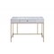 Homeroots 43" Silver and Champagne Writing Desk 319070 - alternate 7