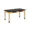 Diversified Spaces Wooden Leg Tables with Compartments, Oak, Wood Frame, 60 in W, Black C714LBBK30E - alternate 1