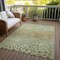 Homeroots 5' X 8' Artichoke Green Ivory And Brown Abstract Washable Indoor Outdoor Area Rug 603072 - alternate 8