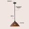 Jonathan Y Hattie 15 in. 1-Light Coastal Bohemian Metal and Woven Rattan LED Pendant Light, Black/Dark Brown JYL5713B - alternate 11
