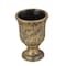 Homeroots 7in Antiqued Brass Textural Tone On Tone Cement Indoor Outdoor Round Urn Planter 487901 - alternate 5