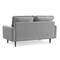 Homeroots 69" Gray Velvet Sofa With Dark Brown Legs 543723 - alternate 13