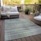 Homeroots 5' X 8' Artichoke Green Purple And Fern Green Striped Washable Indoor Outdoor Area Rug 588041 - alternate 9
