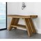Homeroots 35" Teak Rectangular Shower Outdoor Bench With Shelf In Natural Finish 376730 - alternate 6