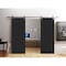 Vdomdoors Modern Double Barn Door 48" x 96" inches / Mela 7001 Painted Black / 13FT Silver Rail Track Set / S MELA7001DB-S-TCF-4896 - alternate 1