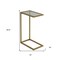 Homeroots 26" Gold And Clear Glass Rectangular End Table 493232 - alternate 5