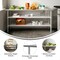 Flash Furniture Reese 24x72 Portable Work Table, Stainless Steel Top Shelf and 2 Adjstbl Glvnzd Steel Undershelves NH-WT-GU-2472-GG - alternate 7
