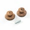 Homeroots Set of Two Brown Wood Classic Round Drawer Pull Knobs, 2PK 476576 - alternate 6
