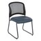 Office Star Products ProGrid Titanium & Black Visitors Chair, Sled Base, Dillon Blue 86725R-R105 - alternate 1