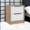 Homeroots 19" White Wood Two Drawer Nightstand 543654 - alternate 15