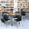 Regency Round Kee Adjustable Classroom Table W/ 4 Andy Stack Chairs, 48 in W, 48 in L, Noble Oak TB48RNDNOAPGY40BK - alternate 6