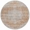 Homeroots 8' Copper And Beige Round Floral Washable Indoor Outdoor Area Rug 605081 - alternate 9