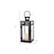 Homeroots 12" Clear And Black Glass And Metal Tabletop Lantern Candle Holder 719755 - alternate 4