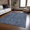 Homeroots 10' X 14' Blue And Black Damask Washable Indoor Outdoor Area Rug 605090 - alternate 9