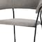 Homeroots Gray and Black Fabric and Wood Open Back Dining Arm Chair 605887 - alternate 5