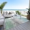 Homeroots 10' X 14' Blue And Mint Green Abstract Washable Indoor Outdoor Area Rug 611287 - alternate 9