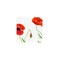 Homeroots Red and White Four Piece Square Floral Bone China Dinnerware Set 483517 - alternate 5
